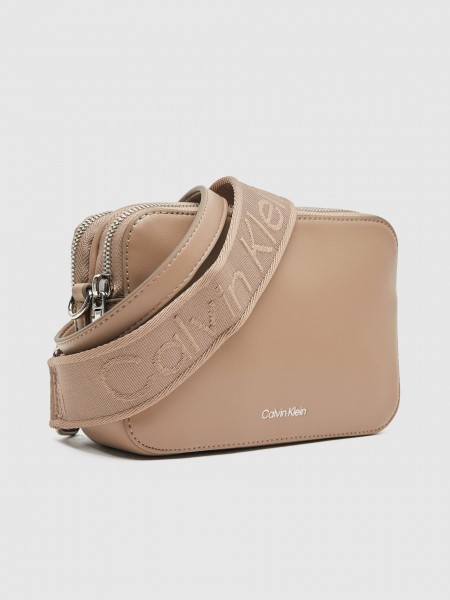 Mala Calvin Klein Mulher Webbing Double Strap Camera Bag