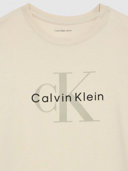 T-Shirt Calvin Klein Menino Ck Monogram Ss T-Shirt