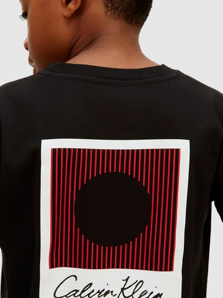 T-Shirt Calvin Klein Menino Polaroid Aw S/s T-Shirt