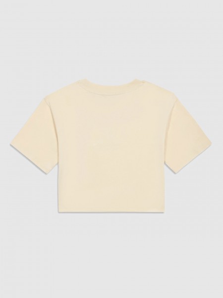 T-Shirt Calvin Klein Menina Velvet Monogram Boxy S/s T-Shirt