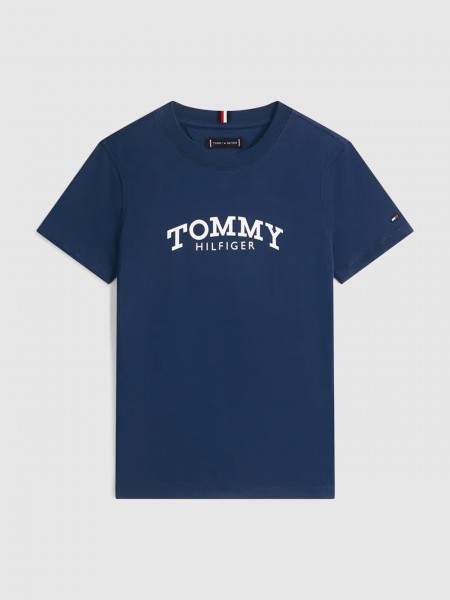T-Shirt Tommy Hilfiger Menino Monotype Print Graphic T-Shirt