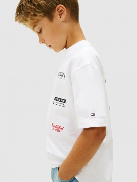 T-Shirt Tommy Hilfiger Menino Multi Print T-Shirt Ss