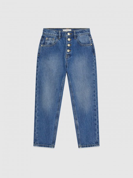 Cal�as Guess Menina Mom Rigid Denim Pants