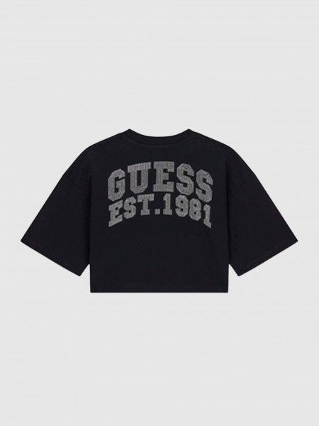 T-Shirt Guess Menina Oversize Crop Ss T-Shirt