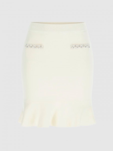 Saia Guess Mulher Raina Swtr Skirt