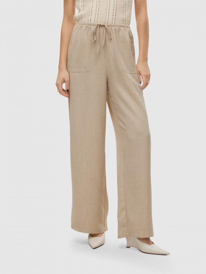 Pantalones Mujer Caki Vero Moda