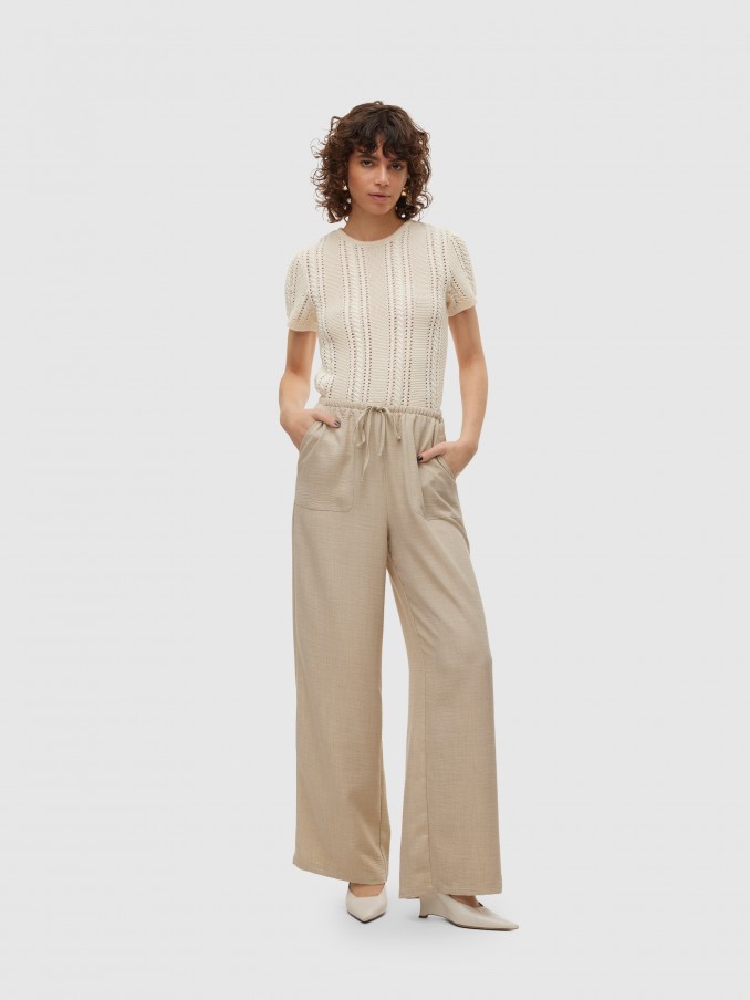 Pantalones Mujer Caki Vero Moda