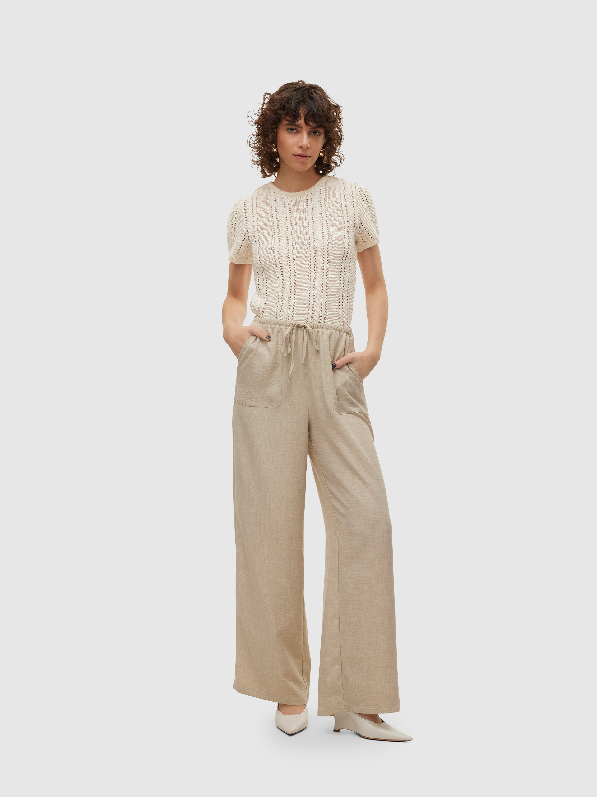 Pants Woman Caki Vero Moda