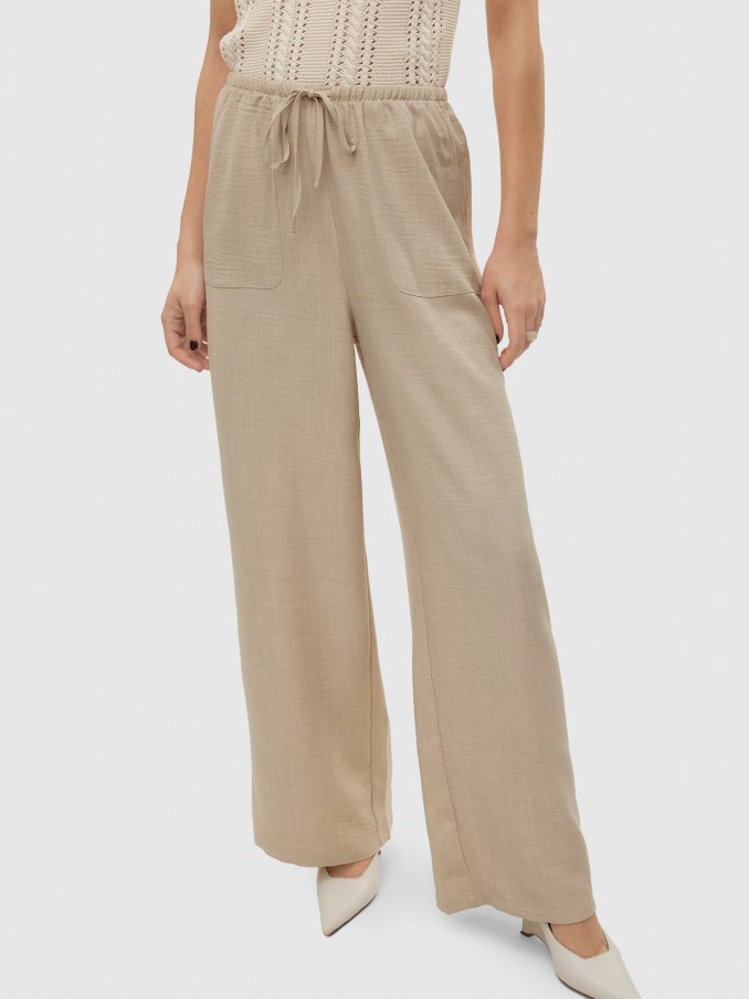 Pantalones Mujer Caki Vero Moda