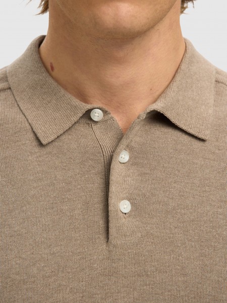 Polo Selected Homem Slhberg Ss Knit Polo Noos