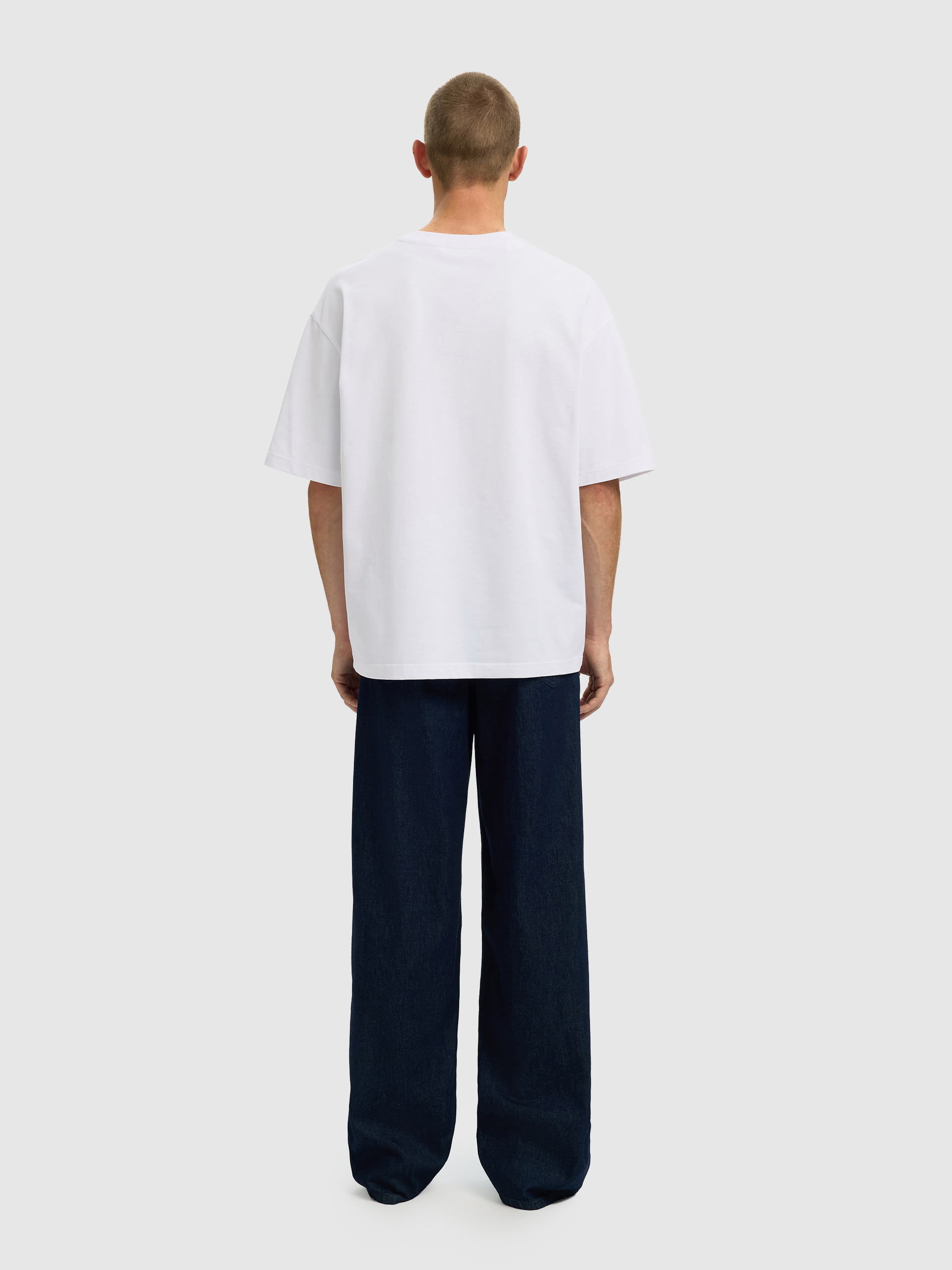 Camiseta Hombre Blanco Selected