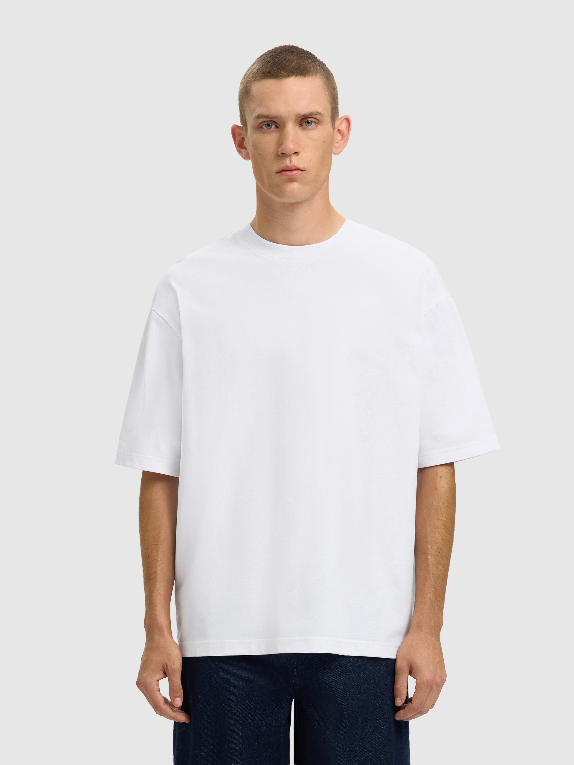 Camiseta Hombre Blanco Selected