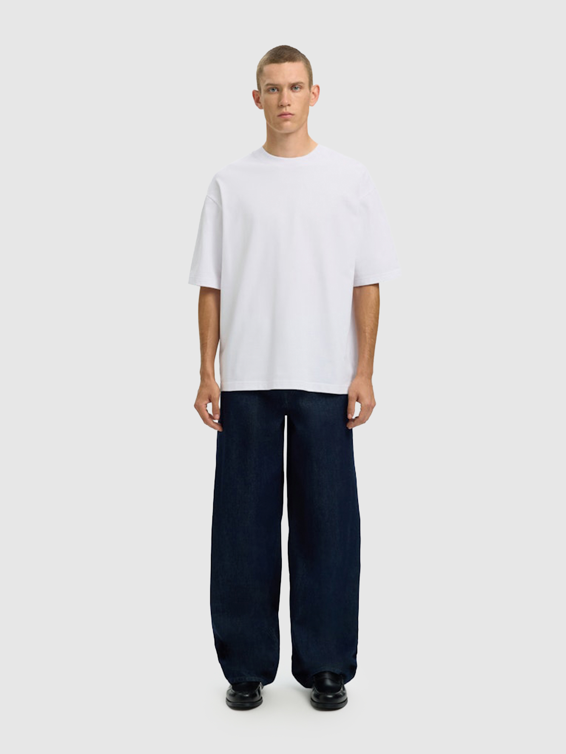Camiseta Hombre Blanco Selected