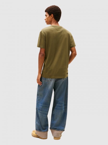 T-Shirt Homem Tjm Reg Linear Logo Tee Ext Tommy Jeans