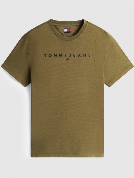 T-Shirt Homem Tjm Reg Linear Logo Tee Ext Tommy Jeans