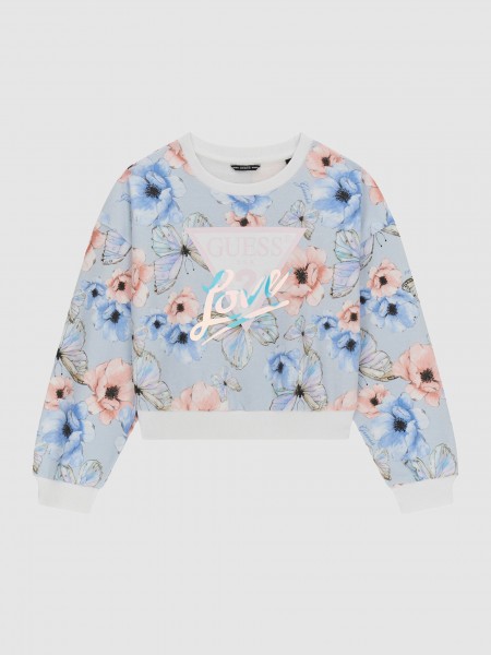 Sweatshirt Guess Menina Oversize Crop Ls Active Top