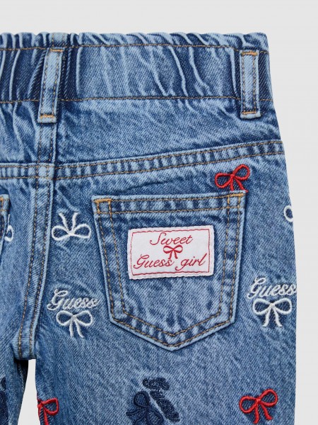 Jeans Guess Menina Mom Paper Bag Rgd Dnm Pants