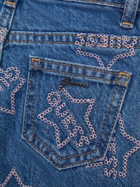 Jeans Guess Menina Palazzo Rgd Dnm Pants W/embroi