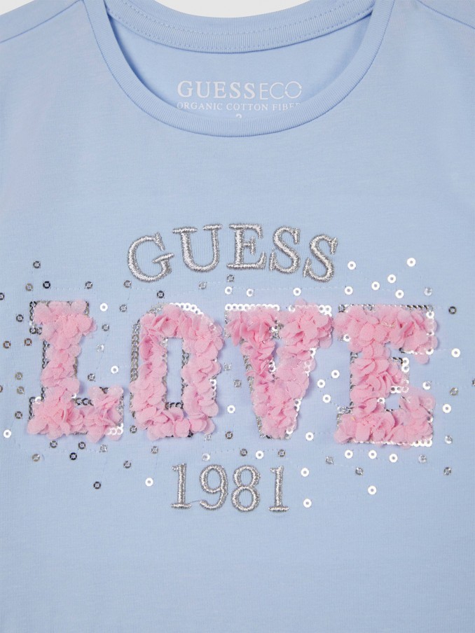 T-Shirt Guess Menina Ss T-Shirt W/frill
