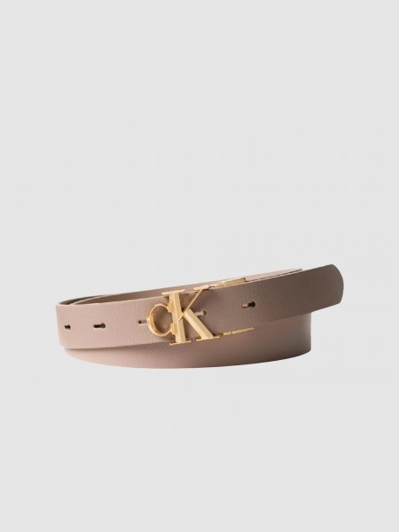 Cintos Mulher Facted Ck Buckle 25Mm Re?v Adj M Calvin Klein