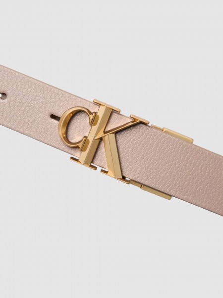 Cintos Mulher Facted Ck Buckle 25Mm Re?v Adj M Calvin Klein