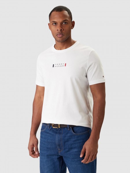 T-Shirt Tommy Hilfiger Homem Brand Love Small Center Tee