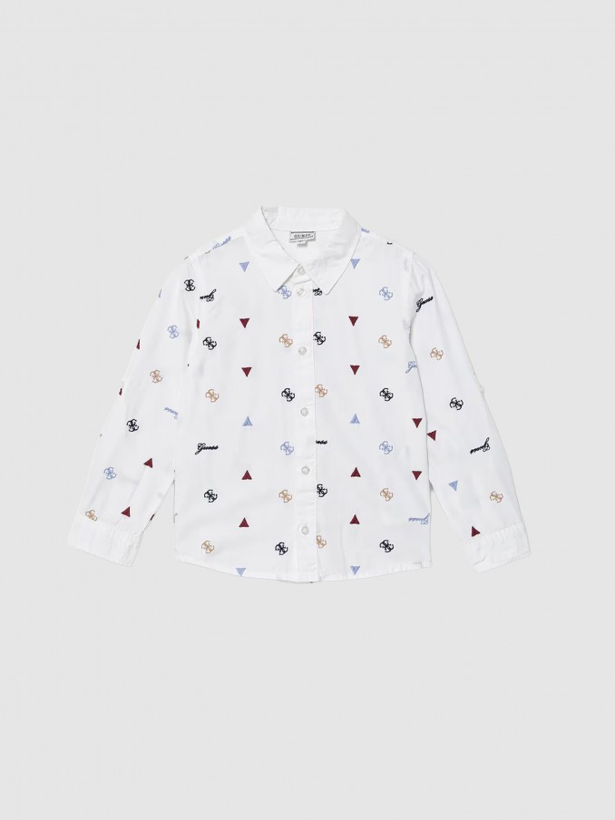 Camisa Guess Menino Poplin Adj. Ls Shirt_Ceremony