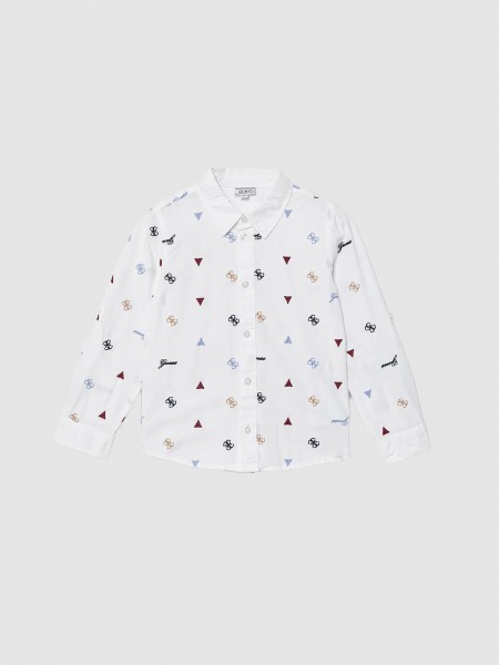 Camisa Guess Menino Poplin Adj. Ls Shirt_Ceremony
