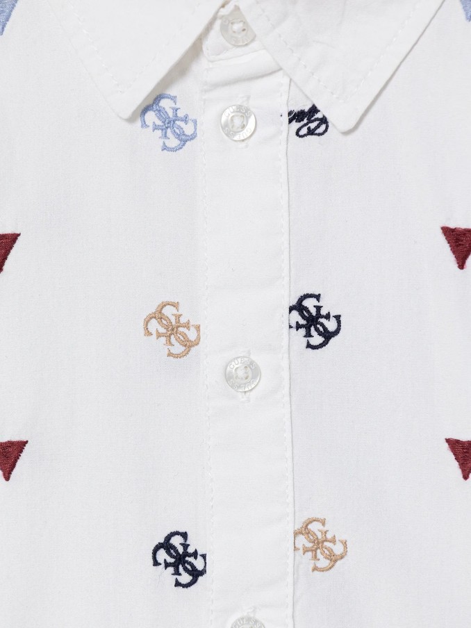 Camisa Guess Menino Poplin Adj. Ls Shirt_Ceremony