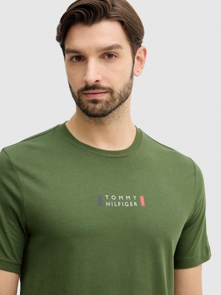 T-Shirt Tommy Hilfiger Homem Brand Love Small Center Tee