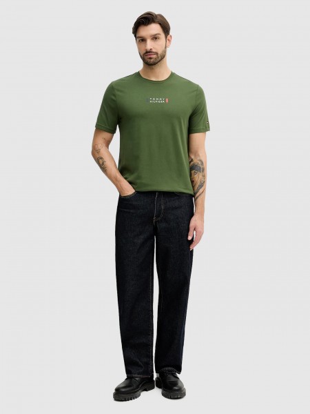 T-Shirt Tommy Hilfiger Homem Brand Love Small Center Tee