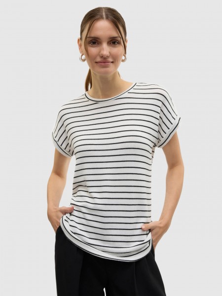 T-Shirt Vero Moda Mulher Vmbrianna Ss O-Neck Pullover Boo  Rep