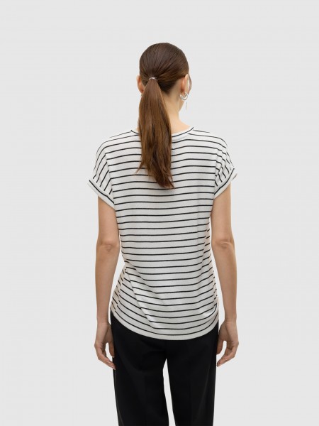 T-Shirt Vero Moda Mulher Vmbrianna Ss O-Neck Pullover Boo  Rep