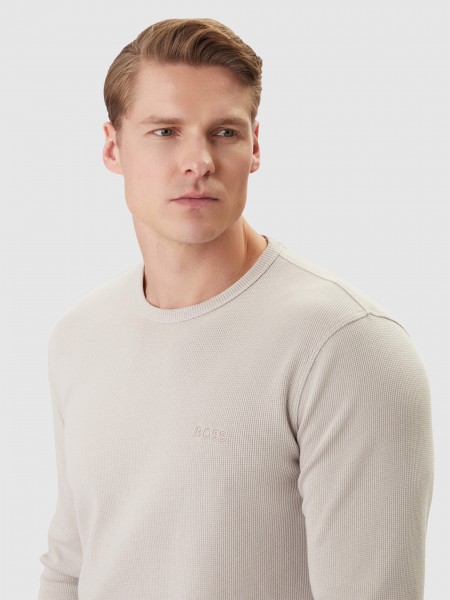 Pullover Man Beige Boss Orange