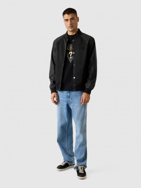 T-Shirt Guess Homem Ss Cn Golden Triangle Tee