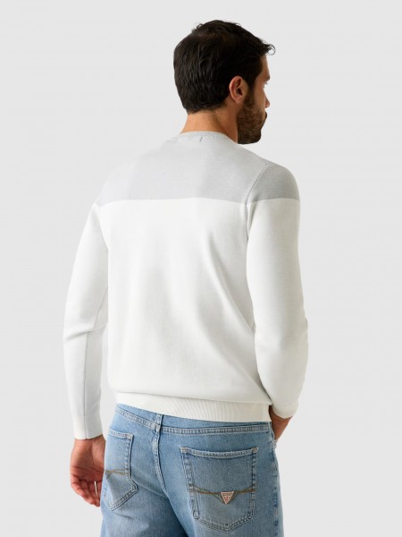 Sweatshirt Guess Homem Kantu Cn Blocking Logo Swtr