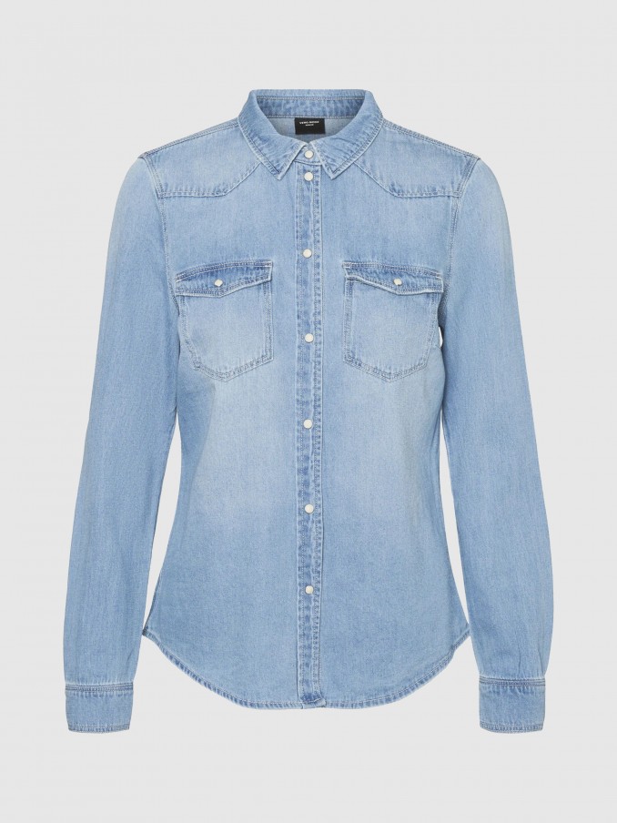 Camisa Mujer Jeans Ligeros Vero Moda