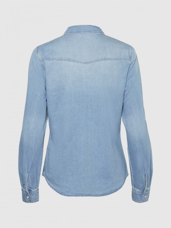 Camisa Mujer Jeans Ligeros Vero Moda