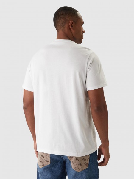 T-Shirt Guess Homem Ss Cn Golden Triangle Tee