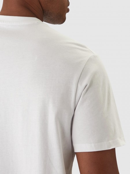 T-Shirt Guess Homem Ss Cn Golden Triangle Tee