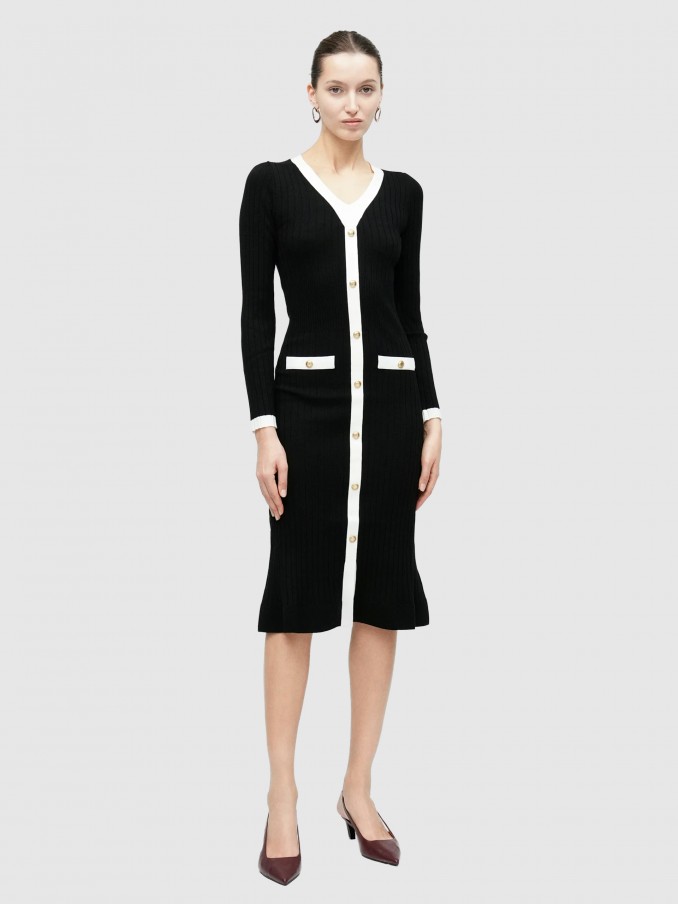 Vestido Guess Mulher Ls Vn Laurel Swtr Dress