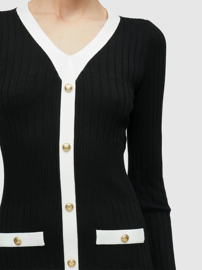 Vestido Guess Mulher Ls Vn Laurel Swtr Dress