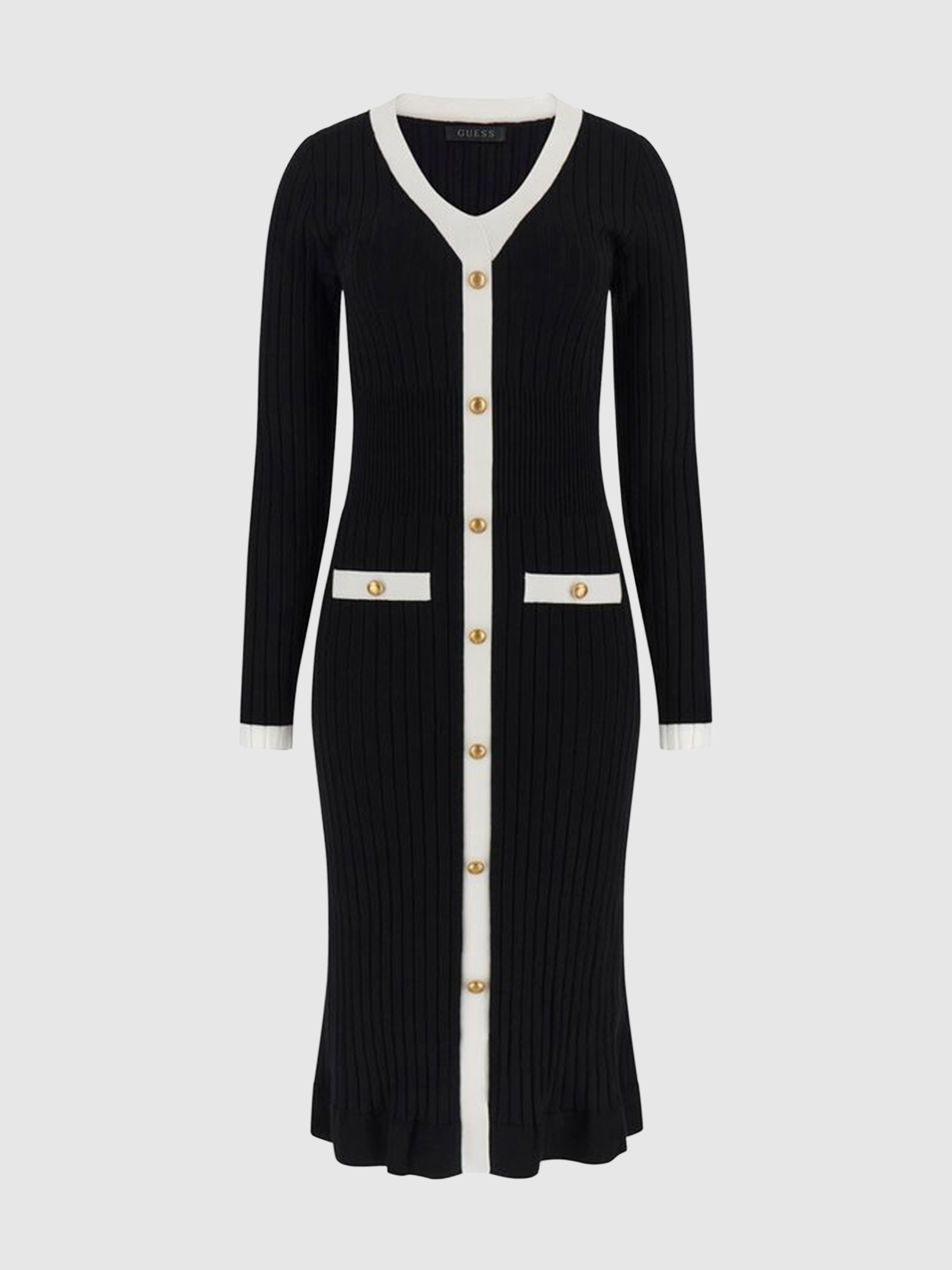 Vestido Guess Mulher Ls Vn Laurel Swtr Dress