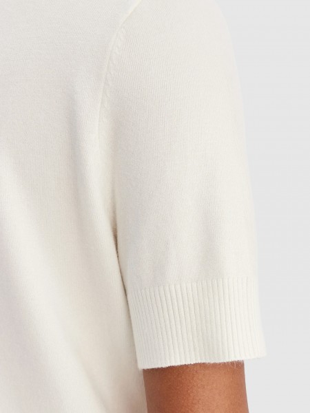 T-Shirt Guess Mulher Ss Cn Norah Logo Swtr