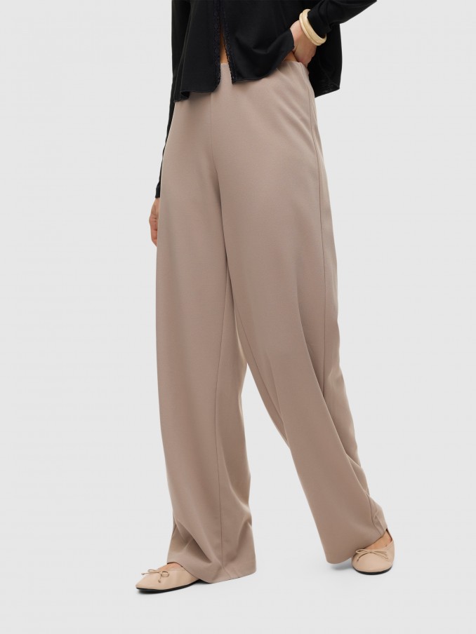Pants Woman Beige Vero Moda