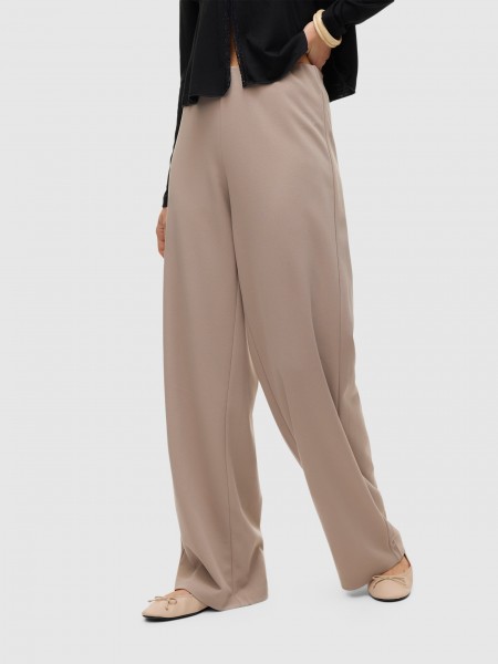 Pants Woman Beige Vero Moda