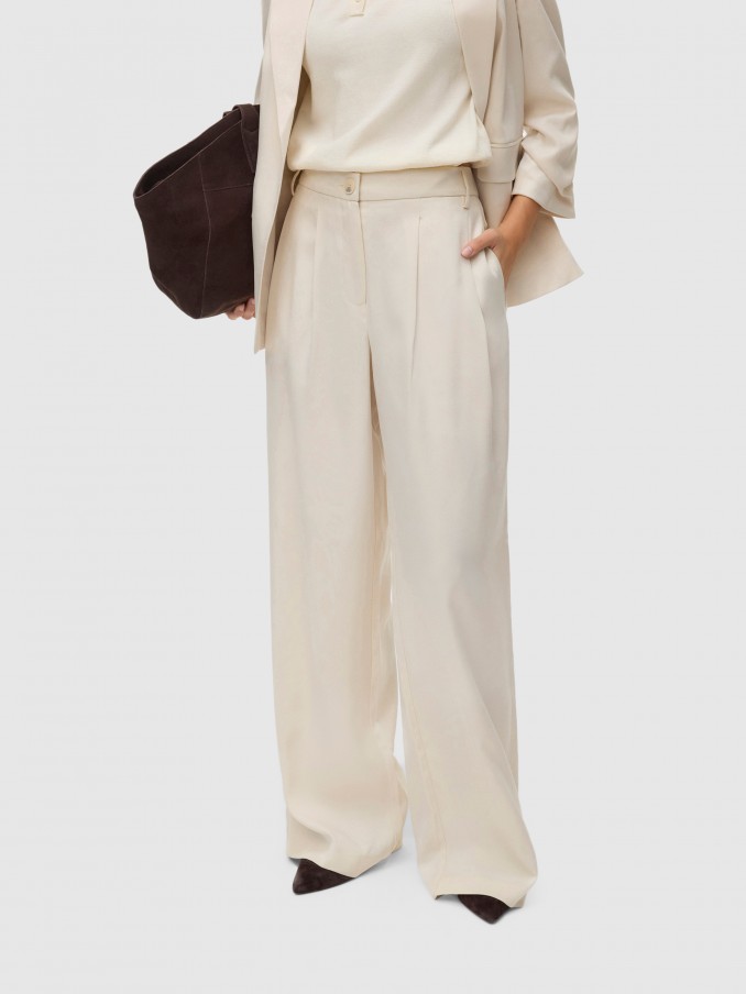 Pants Woman Cream Vero Moda