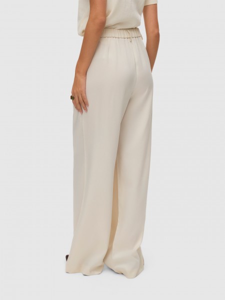 Pants Woman Cream Vero Moda