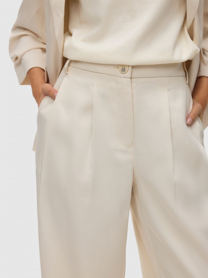 Pants Woman Cream Vero Moda