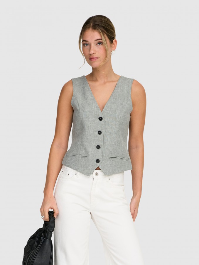 Blusa Mulher Onllinda S/l Mel Fitted Vest Cc Tlr Only